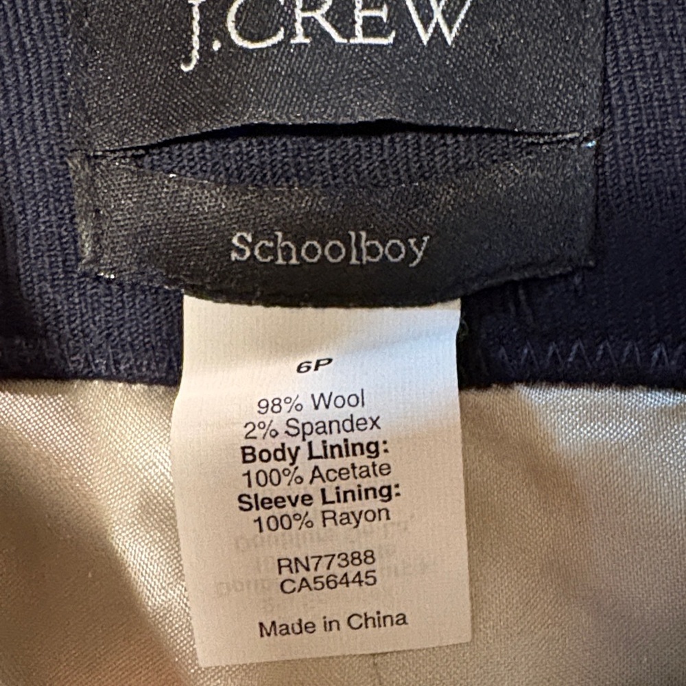 J.Crew Classic “Schoolboy” Navy Blazer with Gold Accents - Picture 11 of 11
